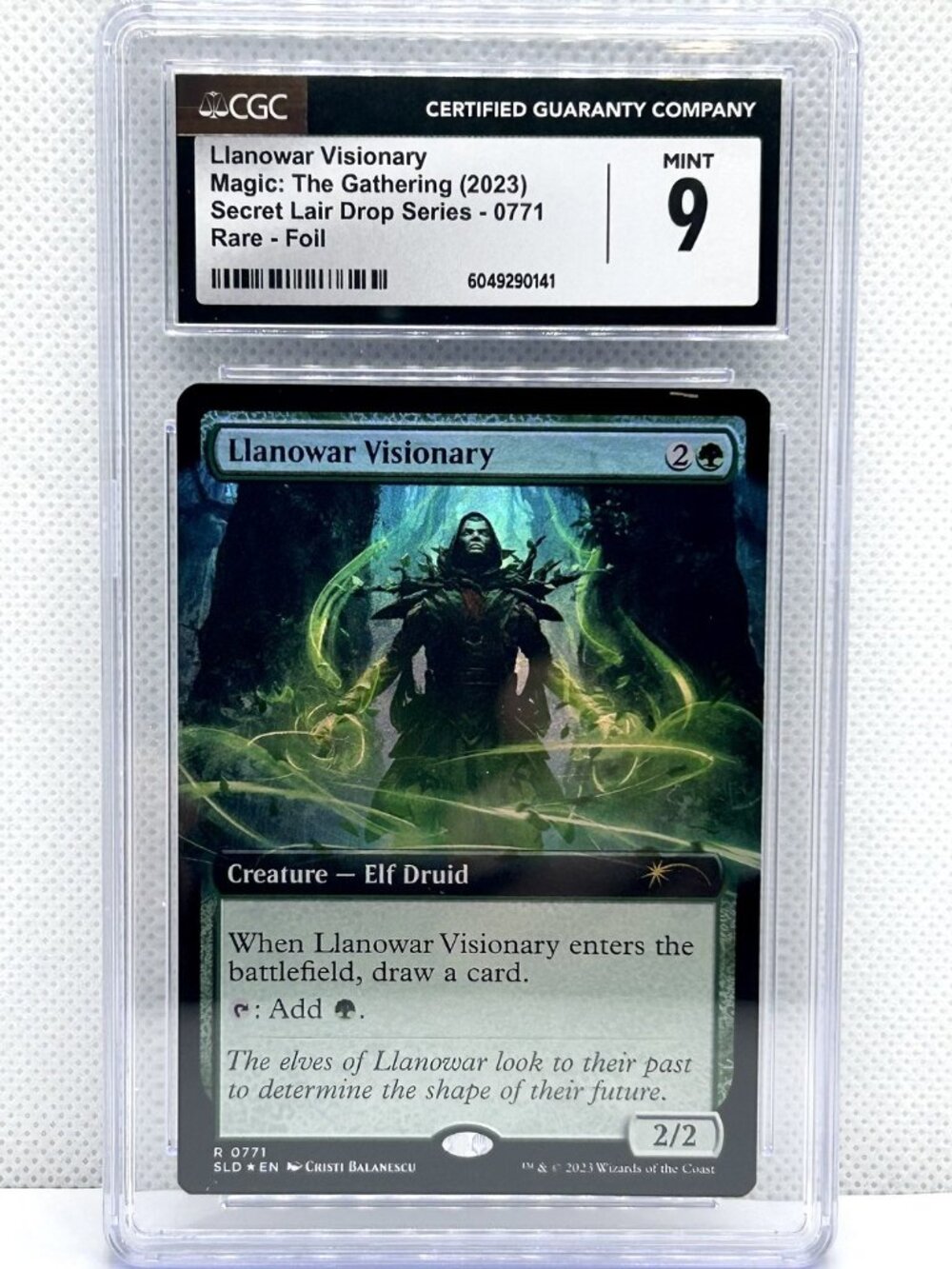 Llanowar Visionary 0771 Foil Secret Lair Drop Series 2023 CGC Graded 9 Mint MTG